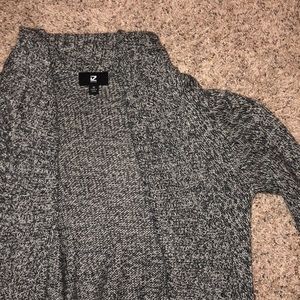 Gray cardigan sweater